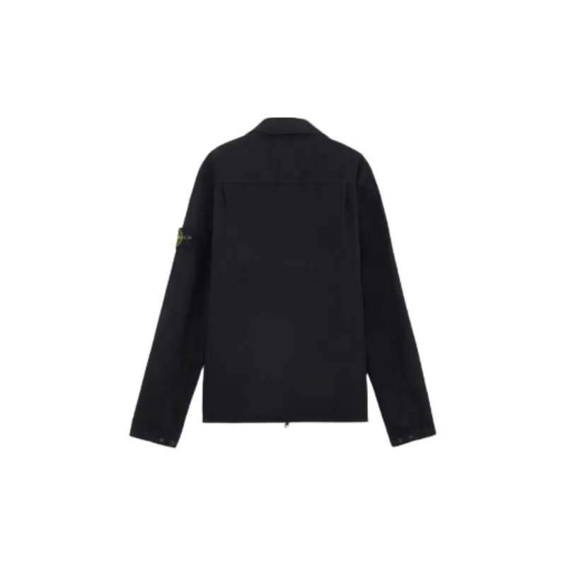 STONE ISLAND Zip Up Long Sleeved Shirt-1