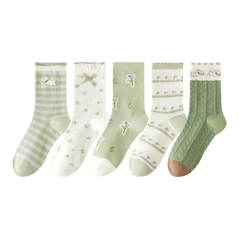 Caramella Mid Calf Socks Women's 5 Pack-4
