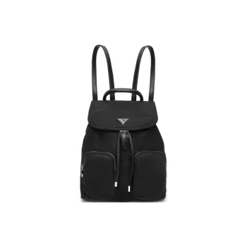 GUESS Fabric Backpack Medium Size Women's Black