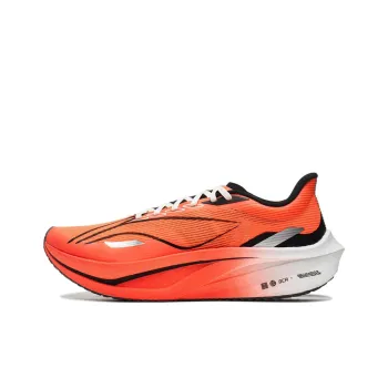 LINING Feidian 4 Challenger Running Shoes Men Low Top Neon Fruit Red/Fluorescent Bright Orange