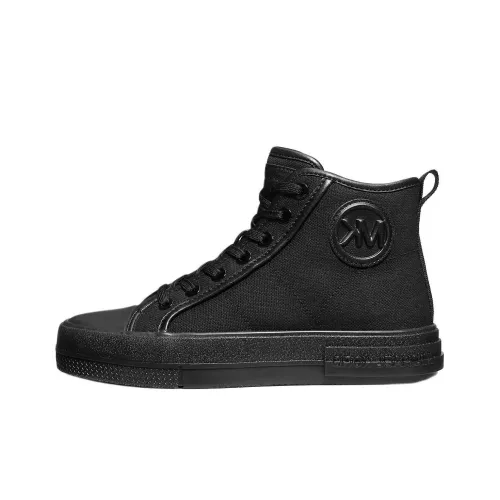 MICHAEL KORS Evy High Top Skateboard Shoes Women's Black