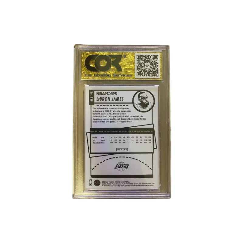 PANINI LeBron James 2021-22 Hoops Coor 9.5 Minutes Graded Cards 1 Pc-1