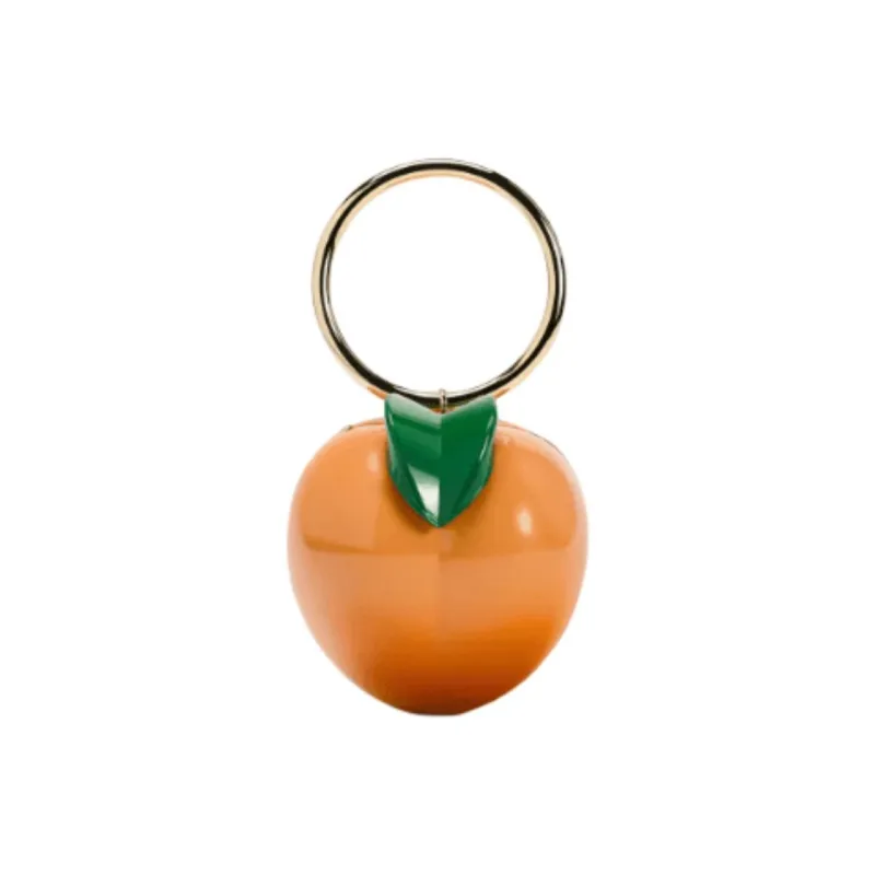 ZARA Brass Box Bag One Shoulder Handbag Mini Women's Orange-0