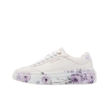 Skechers Cordova Classic Durable Breathable Low-Top Skateboard Shoes Women's Beige White Purple