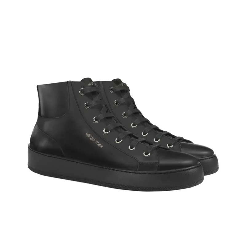 SERGIO ROSSI Sr1 Addict High-Top Skateboard Shoes Men Black-2