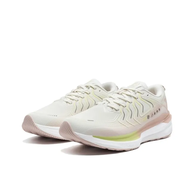 XTEP Slip-Resistant Breathable Rebound Low-Top Casual Running Shoes Women's White Pink-2