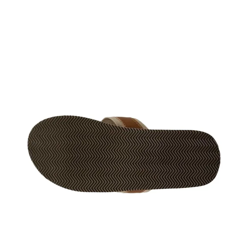 NAUTICA Odor-Resistant Antibacterial Flip Flops Unisex Military Brown-5
