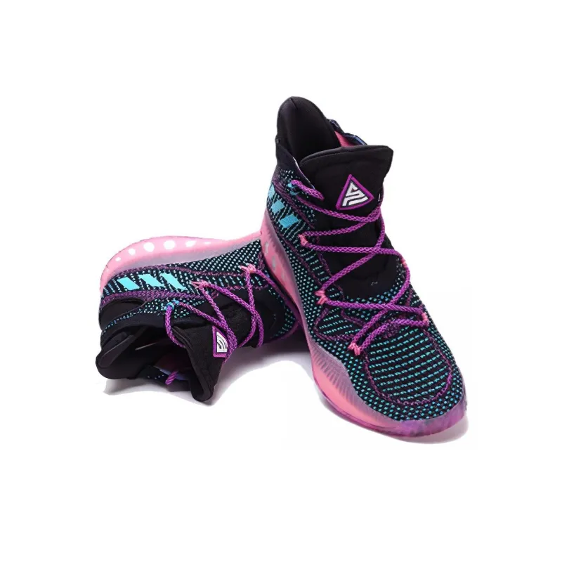 Adidas Crazy Explosive Series 1 Swaggy P PE Non slip Lightweight High Top Basketball Shoes Men's Black Purple-3