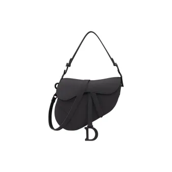 DIOR Cow Leather Saddle Bag, One Shoulder Handbag Women's Black
