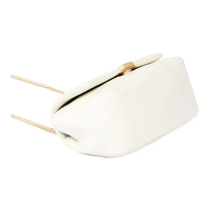 TUCANO Split Cow Leather With Synthetic Leather Shoulder Bag, Crossbody Bag Regular Women's Ecru-4