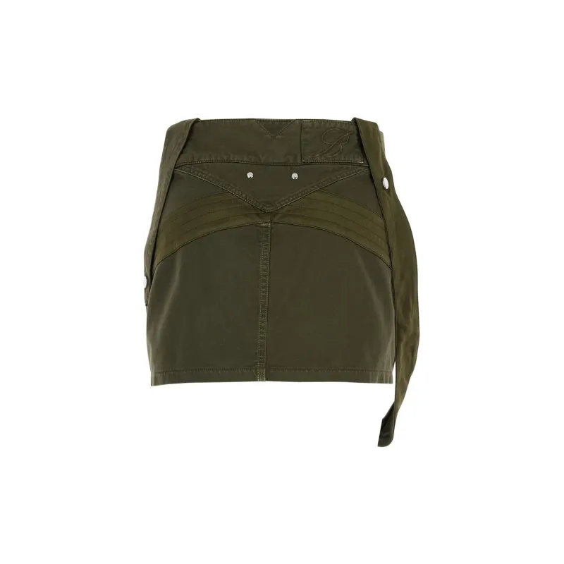 Blumarine Casual Short Skirts Women's Olive Green-1