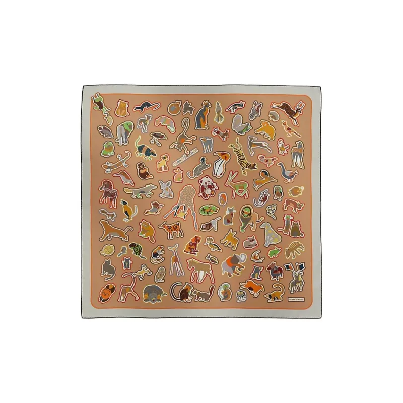 HERMES Mulberry Silk Scarves Women's Multicolor-1