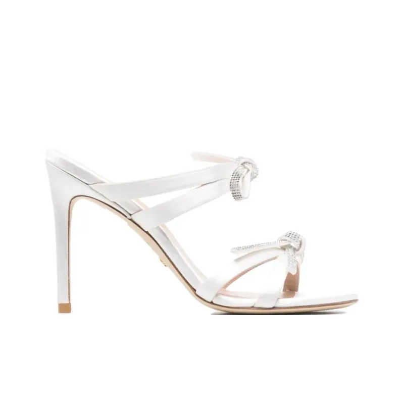 stuart weitzman 110mm SW Bow Crystal Embellished Sandals-1