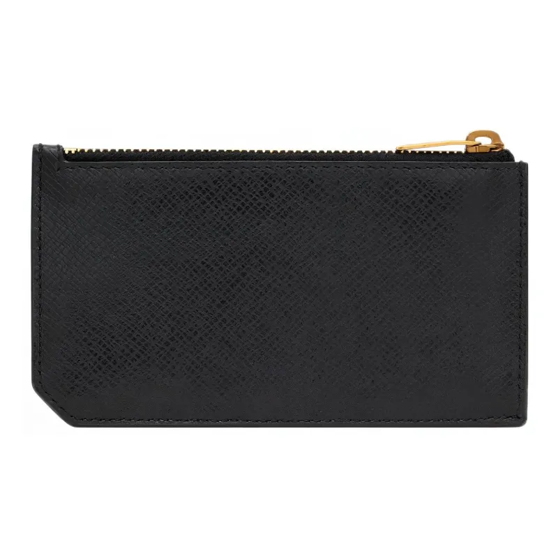 SAINT LAURENT PARIS Leather Card Holder Women's Black-2