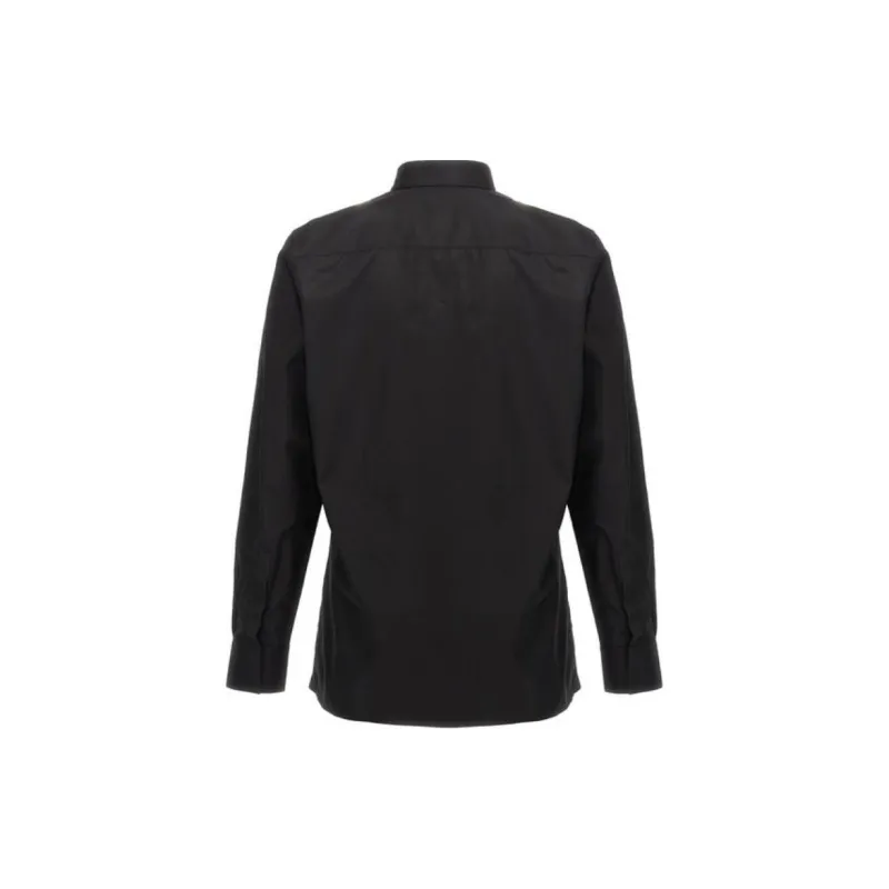 Givenchy Logo Engraved Metal Clip Long Sleeved Shirt-2
