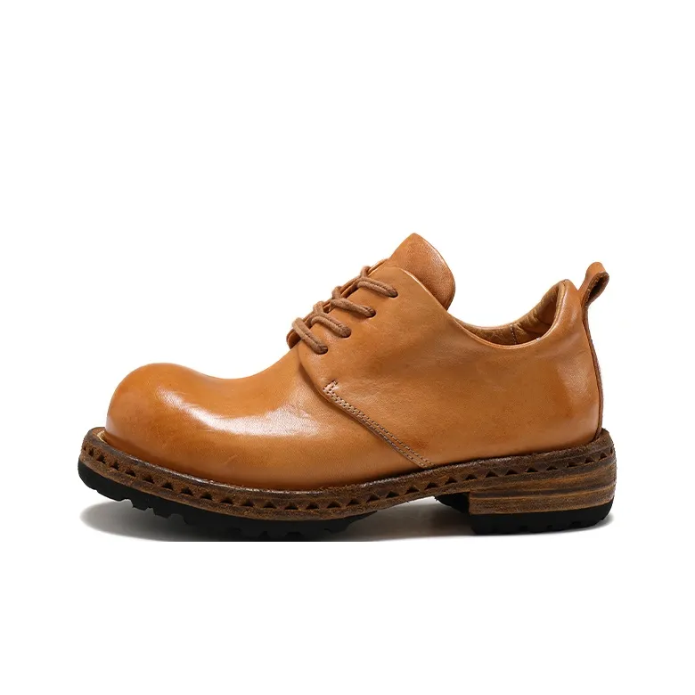 IGESHI Men's Casual Shoes Men Low Top Yellow-5