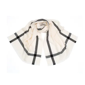 NAME.S 100% Sheep Wool Knit Scarves Unisex Multicolor Gift For Elders Box Shopping Bag