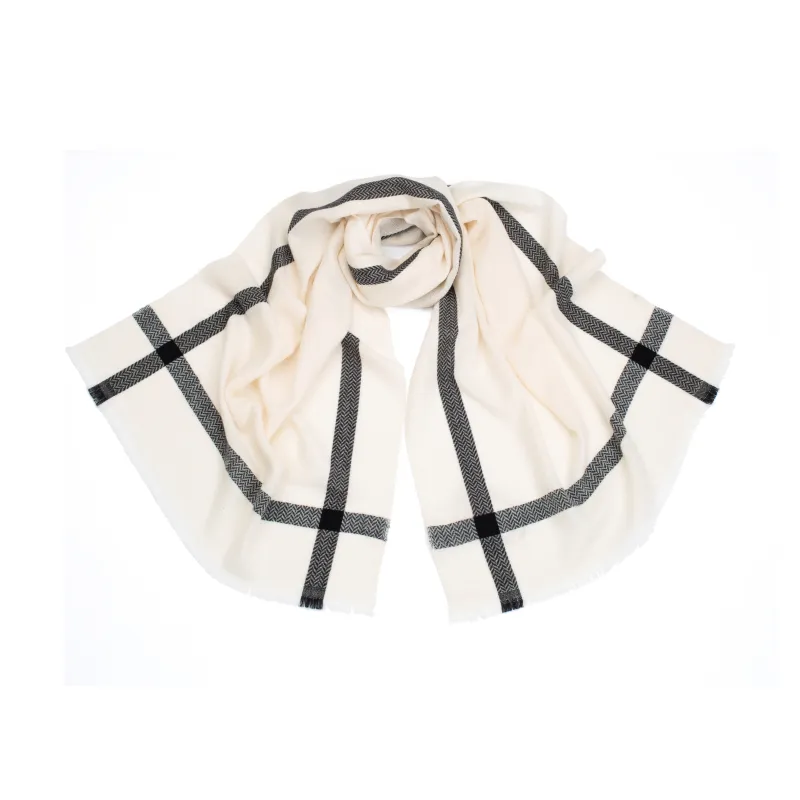 NAME.S 100% Sheep Wool Knit Scarves Unisex Multicolor Gift For Elders Box Shopping Bag-0