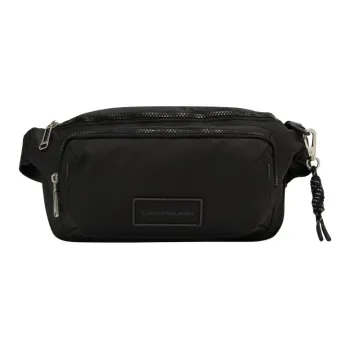 CALVIN KLEIN Fabric One Shoulder Crossbody Fanny Pack Medium Size Men Space Black