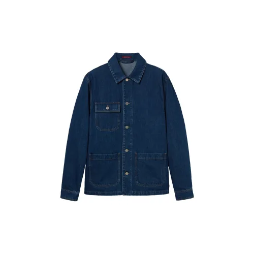 GUCCI Denim Jackets Men Blue