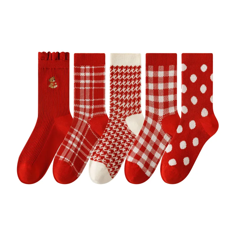 Caramella Mid Calf Socks Women's 5 Pack-4