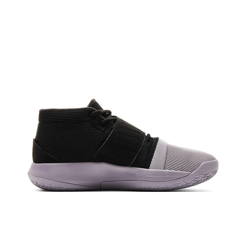 PEAK Basketball Shoes Men Mid Top Black Carbon Gray-1