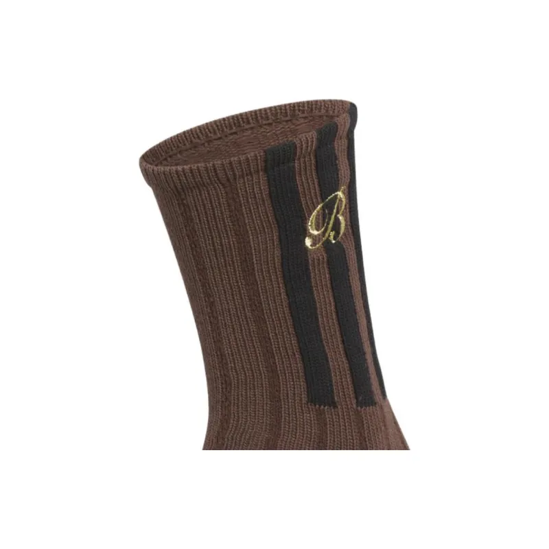 Adidas BLONDEY A.B SKATEBOARDING SOCKS Mid-Calf Socks Unisex 1 Pack Brown-1