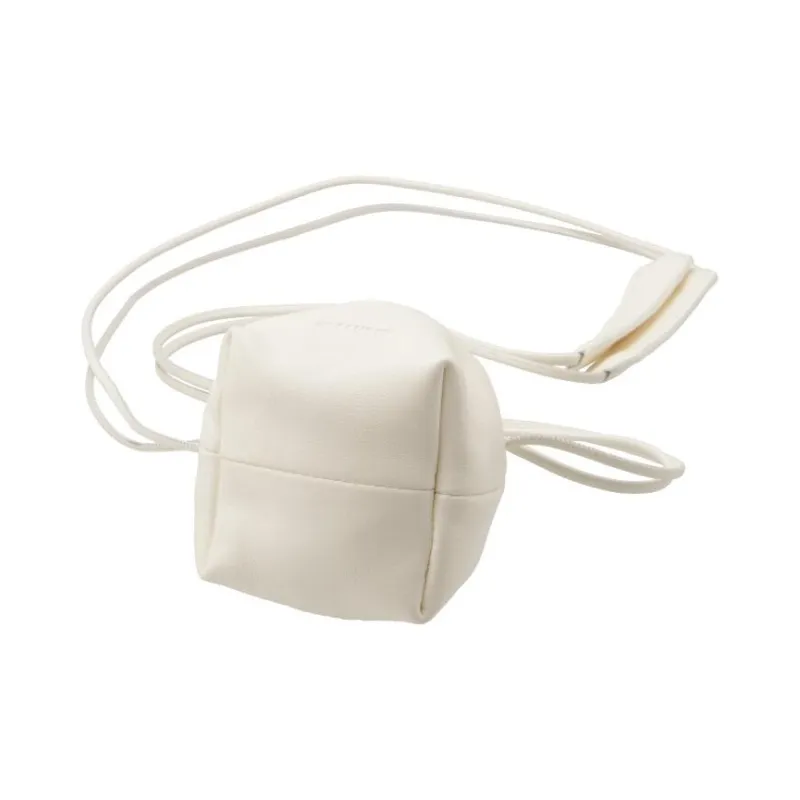 JIL SANDER Lambskin Shoulder Bag, Crossbody Bag Mini Women's Ecru-3