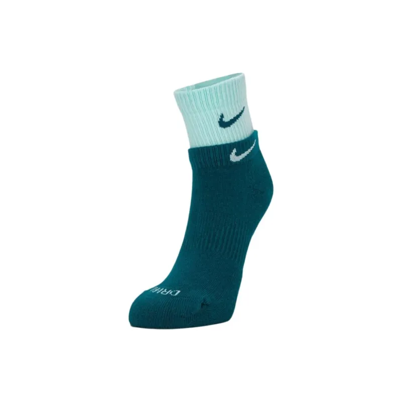 Nike Mid Calf Socks Men's 1 Pack Crystal Cave Water Duck Cyan/Ice Emerald Green-2