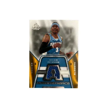 UPPER DECK Iverson 2007 08 Nuggets Era Match Worn Game Jersey Card Officially Authenticated Sports Cards 1 Pc