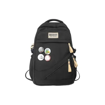 TAKI Nylon Large Capacity Commute Versatile Students Backpack Medium Size Unisex Black/White/Blue/Red/Khaki