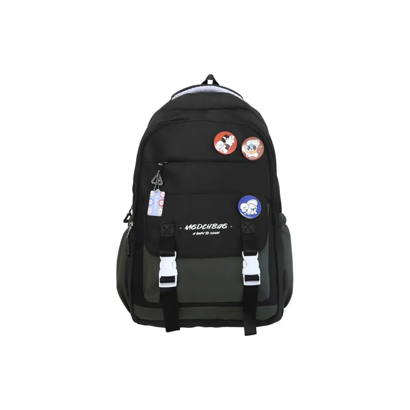 TAKI Nylon Backpack Regular Unisex Pink/Black/Blue-0