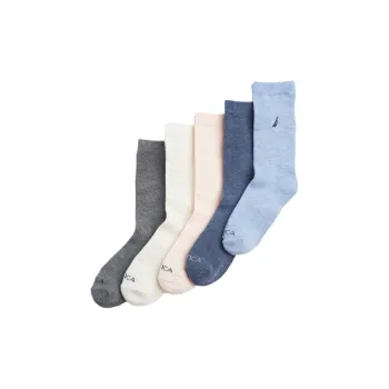 NAUTICA Crew Dress Socks Mid-Calf Socks Unisex 5 Pack