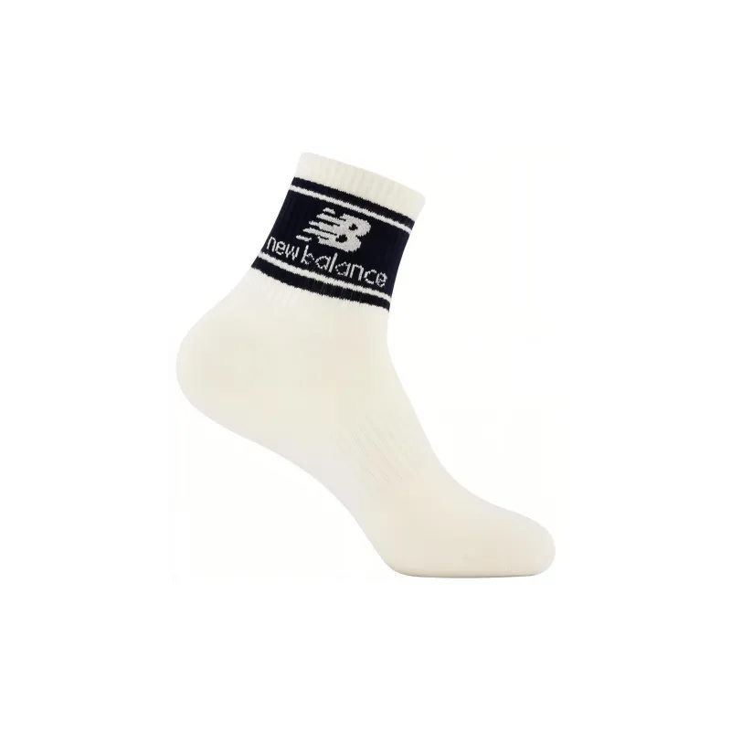 New Balance Mid Calf Socks Unisex 1 Pack White-1