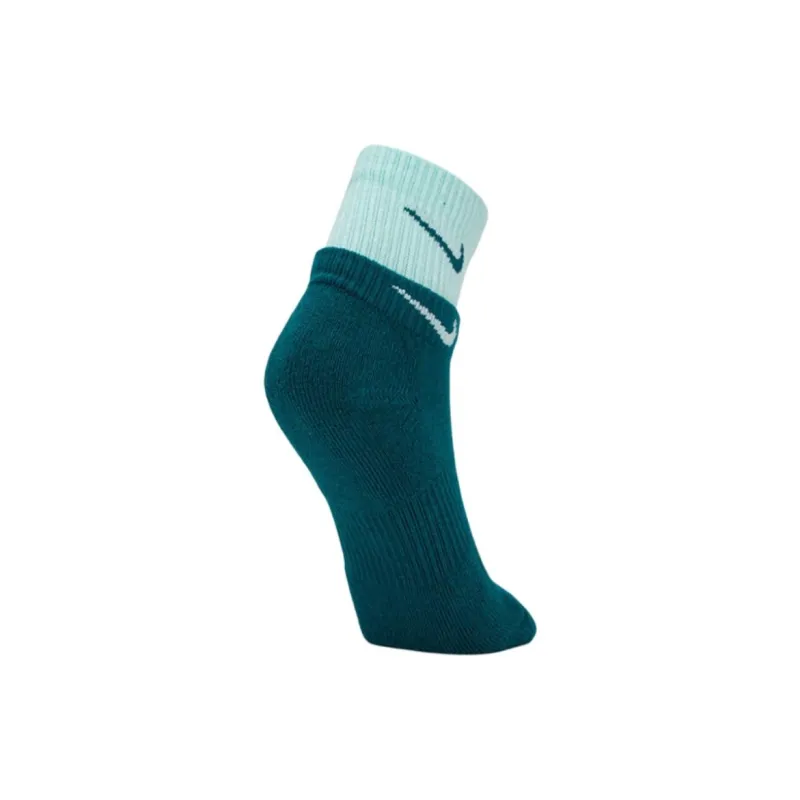 Nike Mid Calf Socks Men's 1 Pack Crystal Cave Water Duck Cyan/Ice Emerald Green-1