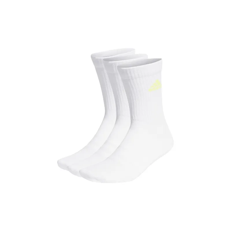 Adidas Cushioned Crew Socks Mid-Calf Socks Unisex 3 Pack White-0