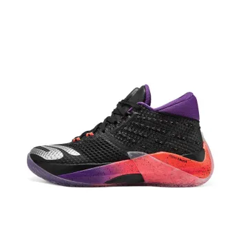 Skechers SKX Anti Slip Wear Resistant Low Top Basketball Shoes Men's Black Purple Red