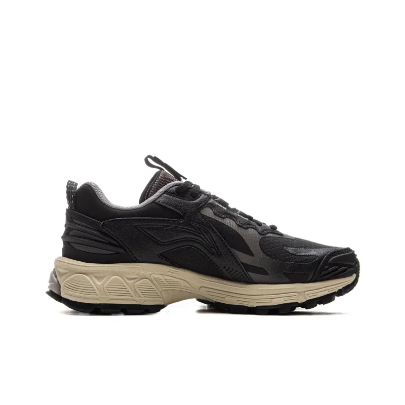 LiNing Fuyao 2.0 Trail Anti Slip Wear Resistant Low Top Casual Running Shoes Women's Black Gray-1