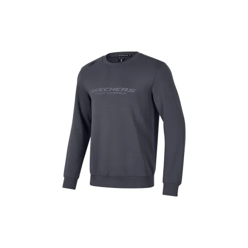 Skechers Basic Sports Series Sweatshirts Men Binocular Gray