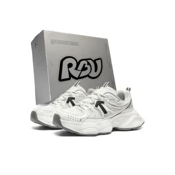 RBV Breathable Low Top Chunky Sneakers Unisex White Box Included