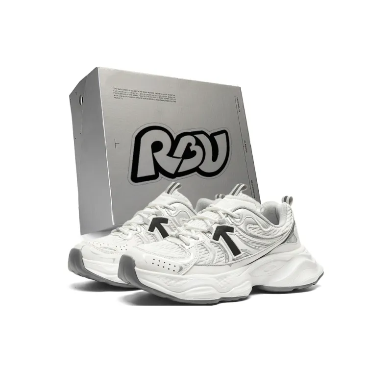 RBV Breathable Low Top Chunky Sneakers Unisex White Box Included-0