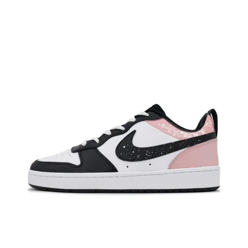 Nike Court Borough Non-slip Lightweight Low-Top Skateboard Shoes GS Pink