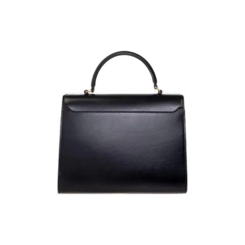 SAINT LAURENT CASSANDRA Calfskin Portable Crossbody Bag, Shoulder Bag Medium Size Women's Black/Ecru-8