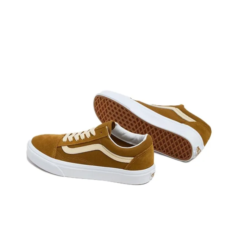 Vans Old Skool Anti-Slip Wear-Resistant Low-Top Skateboard Shoes Unisex Brown-4