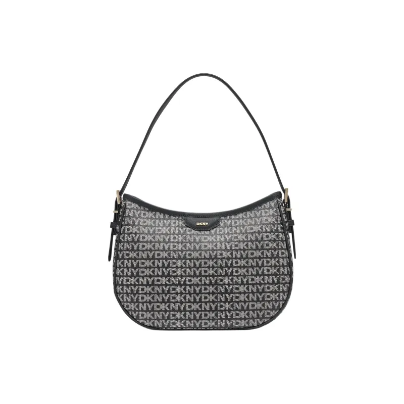 DKNY Soft Leather Hobo Bag One Shoulder Handbags Women's Black-0