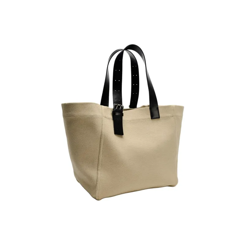 ZARA Cotton Tote Bag Shopping Bag Shoulder Bag Handbag Large Size Women's Raw White-1