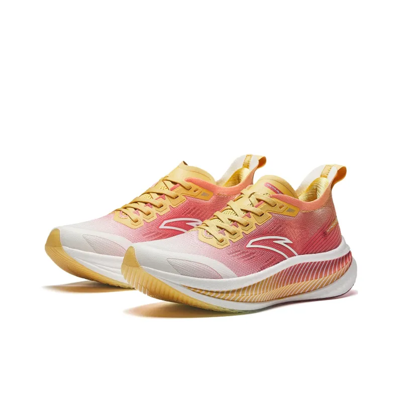 ANTA Running Shoes Women's Low Top Xiang Leaf Yellow/Crimson/Ivory White-2