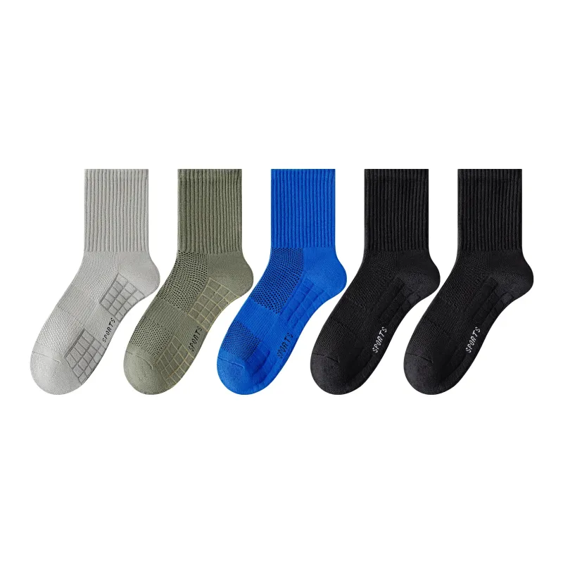 XXLLG Mid Calf Socks Men's 5 Pack-4