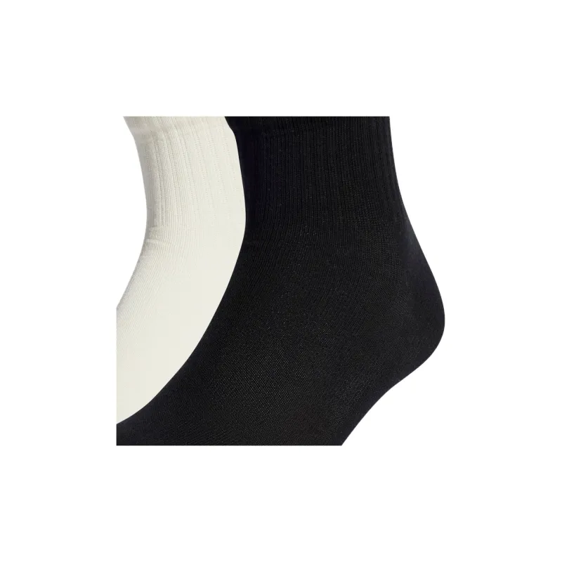 Adidas Mid Calf Socks Unisex 2 Pack Ivory/Black-3