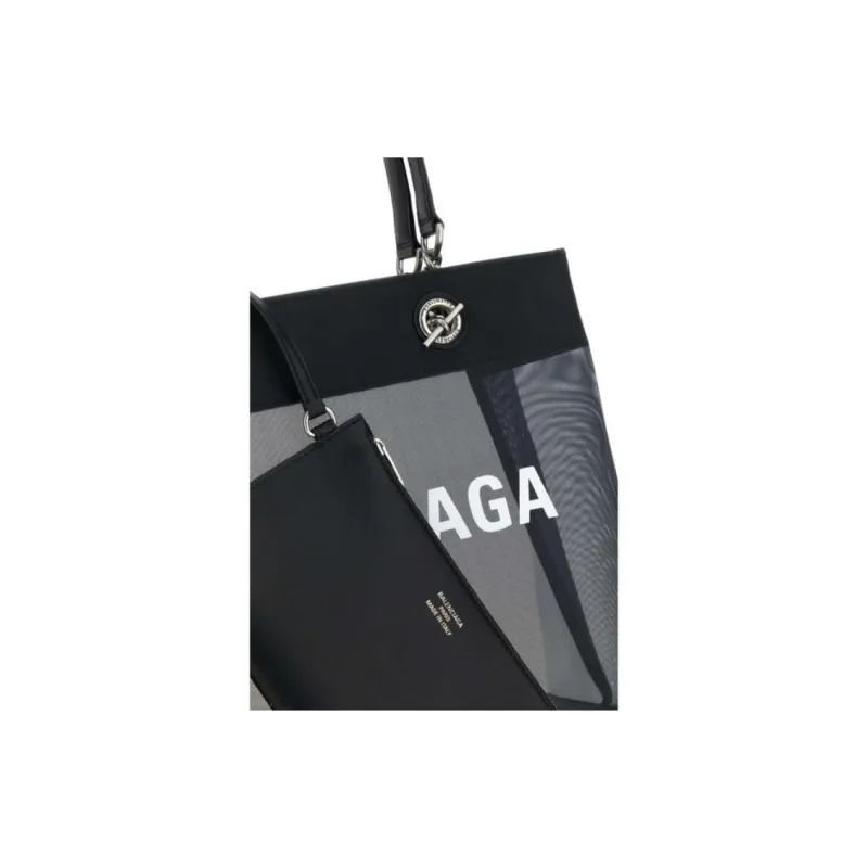 Balenciaga Logo Printed Medium Tote Bag-5